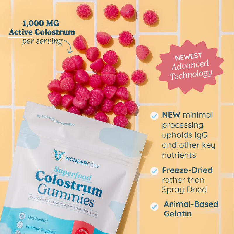Strawberry Colostrum Gummies - 30 Serving
